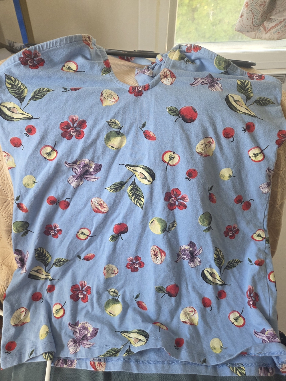 Torrid Light Blue Fruit & Floral Halter Top